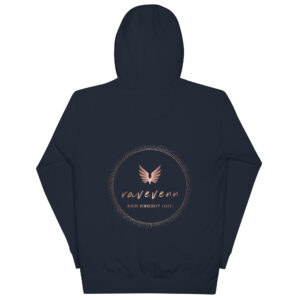 RaveVenn "Whatchu RaveVenn About?" Logo Unisex Hoodie in Navy
