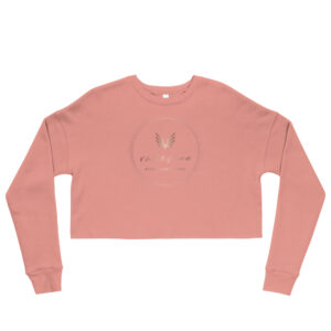 RaveVenn Logo Crop Top Sweatshirt in Peachy Peach